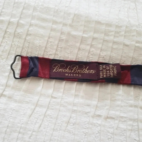 Brooks Brothers Makers Red Navy Children Pure Silk - Picture 4 of 10